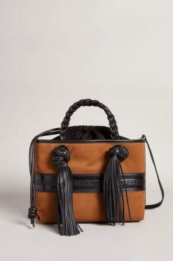 Ted Baker Saffya Brown Branded Tassel Detail Mini Tote 9 Ted Baker Saffya Brown Branded Tassel Detail Mini Tote -tedbaker Shop Online unnamed file 662