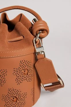 Ted Baker Brown Tyahla Floral Laser Cut Detail Bucket Bag -tedbaker Shop Online unnamed file 666