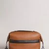 Ted Baker Kaisel Tan Brown Branded Leather Holdall Bag