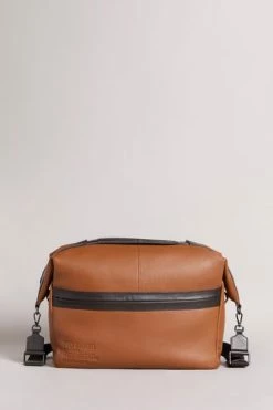 Ted Baker Kaisel Tan Brown Branded Leather Holdall Bag -tedbaker Shop Online unnamed file 671