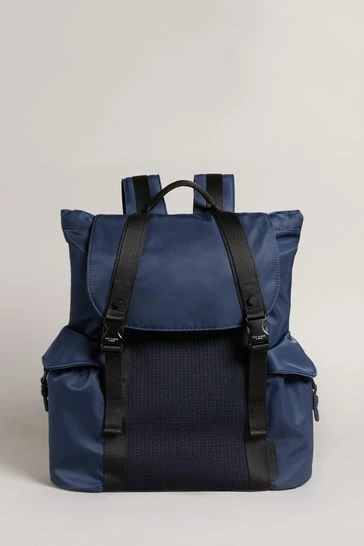 Ted Baker Masha Navy Blue Knit Nylon Backpack 5 Ted Baker Masha Navy Blue Knit Nylon Backpack - Image 4