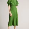 Ted Baker Tulipi Green Panelled Midi Tea Dress