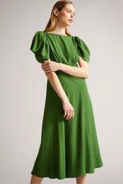 Ted Baker Tulipi Green Panelled Midi Tea Dress -tedbaker Shop Online unnamed file 761