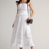 Ted Baker White Promis Midi Dress With Grosgrain Straps -tedbaker Shop Online unnamed file 771