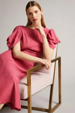 Ted Baker Tulipi Mid-Pink Panelled Midi Tea Dress -tedbaker Shop Online unnamed file 792