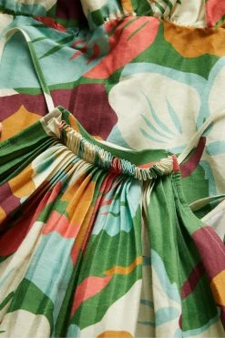 Ted Baker Green Dulina Strappy Linen Maxi Dress With Pleat Detail -tedbaker Shop Online unnamed file 803