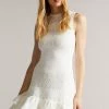 Ted Baker Maleko White Lace Stitch Dress