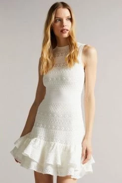 Ted Baker Maleko White Lace Stitch Dress 13 Ted Baker Maleko White Lace Stitch Dress -tedbaker Shop Online unnamed file 824