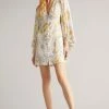 Ted Baker Thelia White Exaggerated Sleeve Mini Dress