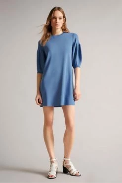 Ted Baker Womens Blue Feyah Lt- Full Needle Puff Sleeve Dress 13 Ted Baker Womens Blue Feyah Lt- Full Needle Puff Sleeve Dress -tedbaker Shop Online unnamed file 871