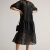 Ted Baker Oversized Nelanie Black Shirt Dress With Puff Sleeve