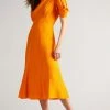 Ted Baker Tulipi Orange Panelled Midi Tea Dress -tedbaker Shop Online unnamed file 883