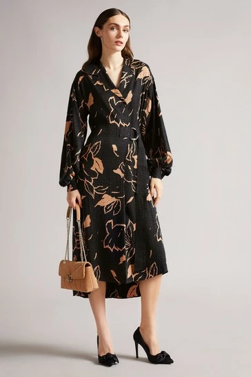 Ted Baker Brown Integral Wrap Dress 8 Ted Baker Brown Integral Wrap Dress - Image 6