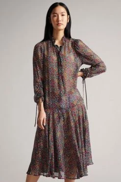 Ted Baker Black Bevlia Dropped Waist Midi Dress 13 Ted Baker Black Bevlia Dropped Waist Midi Dress -tedbaker Shop Online unnamed file 930