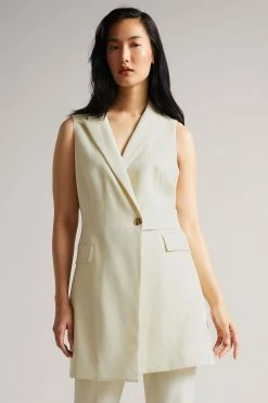 Ted Baker Cream Joannid Sleeveless Blazer Mini Dress