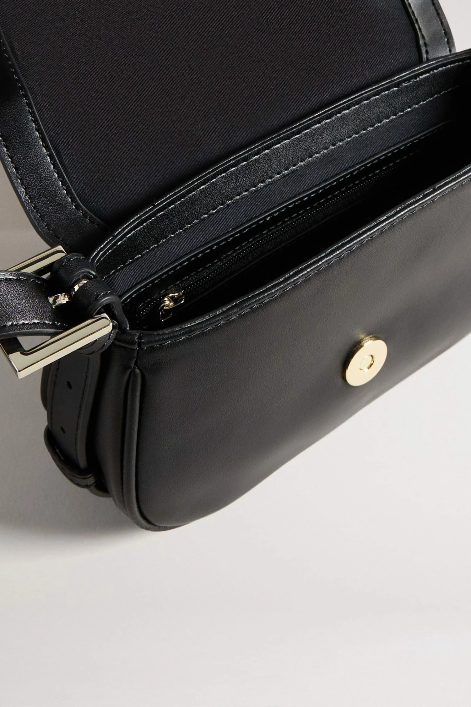 Ted Baker Bagira Black Curved Baguette Cross-Body Bag 6 Ted Baker Bagira Black Curved Baguette Cross-Body Bag - Image 4