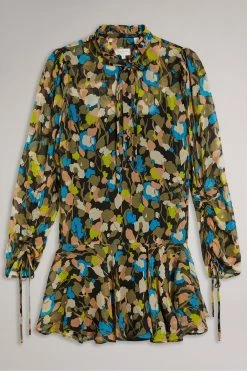 Ted Baker Black Hariiee Dropped Waist Midi Dress -tedbaker Shop Online unnamed file 980