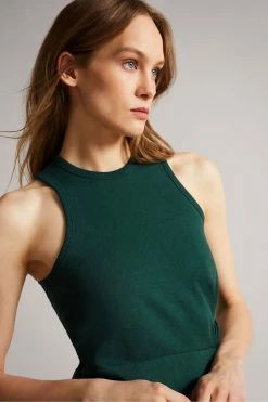 Ted Baker Livviaa Green Knot Front Jersey Dress -tedbaker Shop Online unnamed file 991